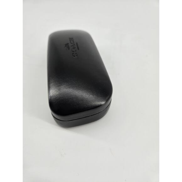 Coach Glasses Case New York Black Leather Hard Clamshell 6" - Picture 8 of 15